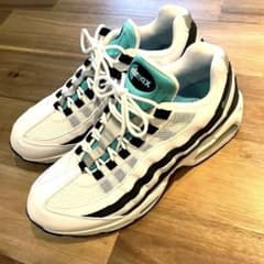 希少サイズ】NIKE エアマックス95 白×黒ボーダー グリーン 30cm - メルカリ