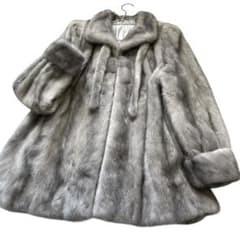 希少デザイン サファイアミンク リアルファーコート 毛並み◎ なめし