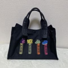 ペッツ刺繍 ブラック トートバッグのサムネイル