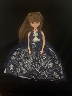 【中古】リカちゃんドレス ネイビー レースのサムネイル