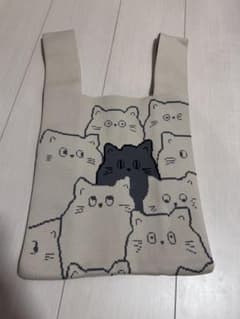 猫イラスト 手持ちトートバッグのサムネイル