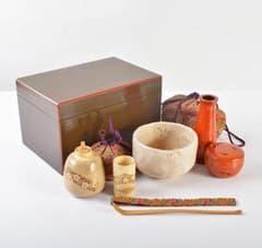 茶道具　漆塗　茶箱　茶碗　振出　棗など　六点　一式　V　R6511 m81162125006_1.jpg?1699418172