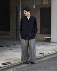 HEUGN JAMES REG SHIRTS WOOL NAVY サイズ 4 - メルカリ