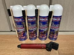 ワコーズチェーンクリーナー WAKO'S 330ml 4本、DRCチェーンブラシ