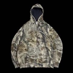 【激レア‼︎】Carhartt◇XXL ツリーカモ ジップ パーカー C666 Carhartt リアルツリージップパーカー 2XL 革パッチ | 古着屋