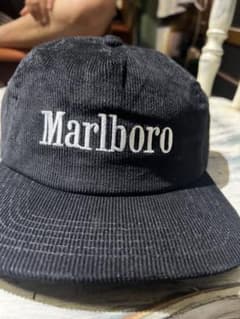 90s Marlboro Vintage cap コーデュロイキャップ ロゴ刺繍