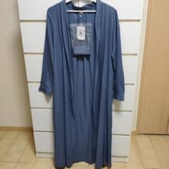 KBF illi リネンミックスロングガウン BLUEのサムネイル