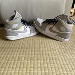 値*！様 Nike Air Jordan 1 Mid グレー ホワイト スニーカのサムネイル