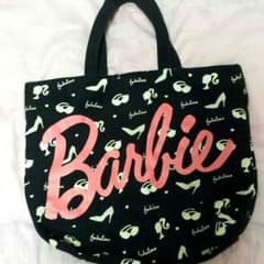 Barbie トートバッグ 黒×ラメピンクのサムネイル