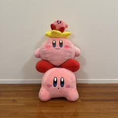 【美品】星のカービィ ぬいぐるみ 3連 つみかさねクッション まとめ売りのサムネイル