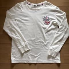 MONCLER 長袖Tシャツ ホワイト ワッペン付き Lサイズ - メルカリ