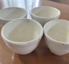 作家物　粉引　湯飲み 4個セットのサムネイル