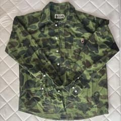 【A BATHING APE】 Mサイズ 迷彩 カモフラ 長袖シャツ