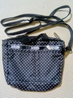 ​【未使用】レスポートサック ミニショルダーバッグ ドット柄 水玉 ブラックのサムネイル