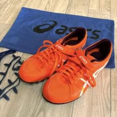 asics 陸上競技用スパイクシューズ オレンジ asics 陸上 スパイクシューズ オレンジ TTP526 25cm - メルカリ