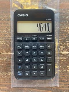 CASIO SL-300D ブラック 電卓 10桁 取扱説明書付きのサムネイル