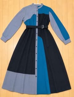 【良品】UNITED TOKYO バイカラーワンピース M相当 ベルト付き 良品】UNITED TOKYO バイカラーワンピース M相当 ベルト付き - メルカリ