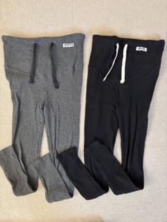 マタニティパンツ XL グレー ブラック 2色セットのサムネイル