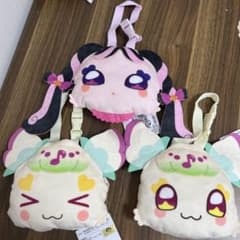 キミとアイドルプリキュア♪ 顔型ぬいぐるみポーチ　3種セット