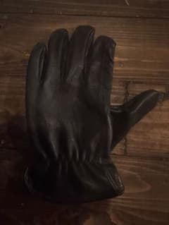 ブラックレザーグローブ　鹿皮　サイズXLのサムネイル