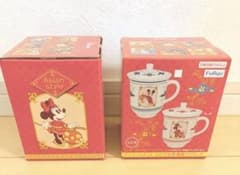 ディズニー　ミニーマウス　アジアンスタイル　ふた付き茶器風マグカップ2個セットのサムネイル