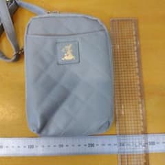 グレー キルティング ショルダーポシェットかな