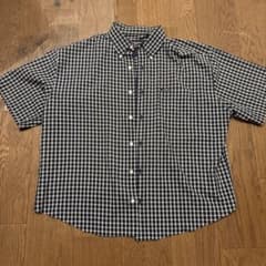 【希少】RALPH LAUREN 半袖シャツ Lサイズ ネイビーホワイトのサムネイル