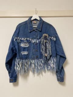 vintage デニムフリンジジャケットのサムネイル