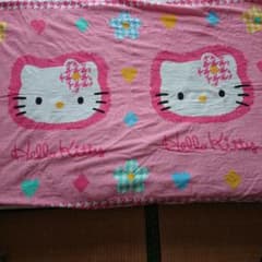 千鳥柄キティタオルケット 千鳥柄キティタオルケット - メルカリ