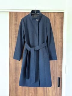 m.f.editorial ネイビー　チェック柄　ロングコートのサムネイル