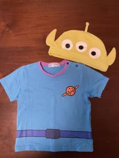 リトルグリーメン　ディズニー　90サイズ　帽子付きのサムネイル