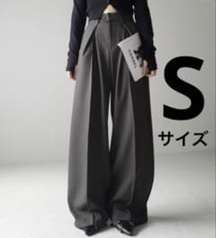 【新品】me+em select ダブルタックヘビーワイドスラックスパンツ Sのサムネイル
