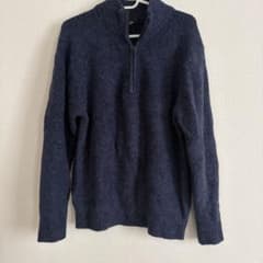 UNIQLO ハーフジップニット ネイビー Sのサムネイル