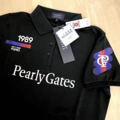 パーリーゲイツ☆新品 襟裏ロゴ有り ドライマスター鹿の子半袖ポロシャツ