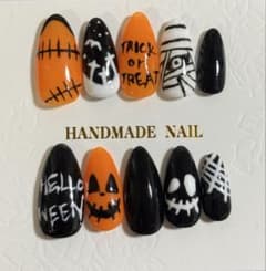ハロウィン　ネイルチップ　dハロ パンプキン　ゴーストのサムネイル