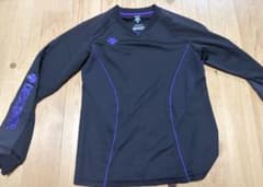 DESCENTE バレーボール 長袖シャツ ブラック パープル Lのサムネイル