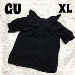 【匿名配送】GU ジーユー レディース ブラック カジュアル XLのサムネイル