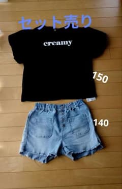 creamy Tシャツ デニムショートパンツ セット 140 150のサムネイル