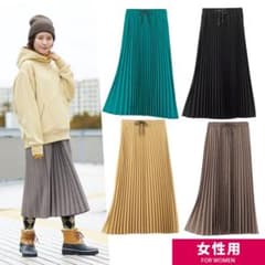 レディース撥水ライトプリーツスカートブラック未使用のサムネイル