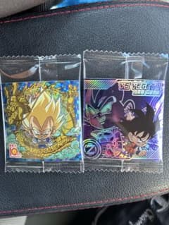 ドラゴンボールウエハースシール2枚セット ベジータ 孫悟空のサムネイル