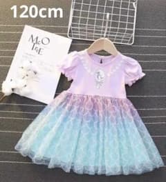 ワンピース ドレス コスプレ プリンセス アリエル風 ピンク 女の子 マーメイドのサムネイル
