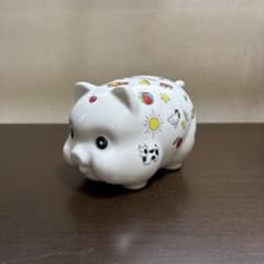 陶器製 貯金箱 ピギーバンク 動物・乗り物柄のサムネイル