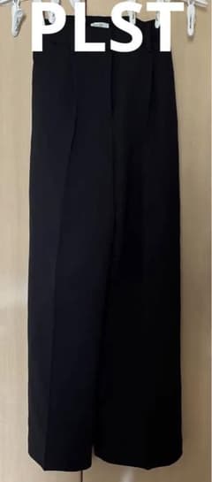 美品　PLST黒ワイドパンツ　xxsサイズのサムネイル