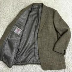 良品】HarrisTweed ハリスツイード テーラードジャケット 胡桃ボタン
