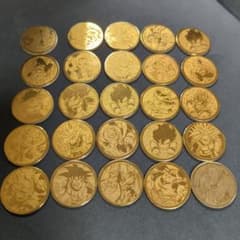 d*2様 ドラゴンボールZ ゴールドコイン メダル メンコ 25枚セットのサムネイル