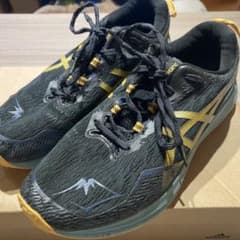 ASICS fuji lite4 トレイルランニングシューズ ブラック/イエローのサムネイル