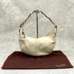 Coach Hobo Bag Cream Leather Braided Y2K - メルカリ