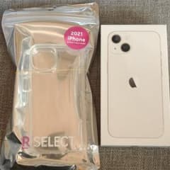 【新品未開封】iPhone 13 スターライト 128GB ケース付きのサムネイル