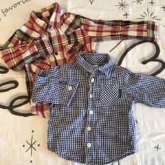 チェックシャツ2枚　80のサムネイル