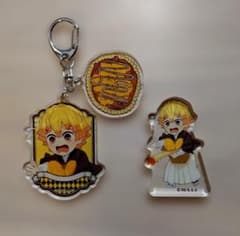 Demon Slayer: Kimetsu no Yaiba Heart Bread Antique Acrylic Block Keychain　Zenitsu Agatsuma